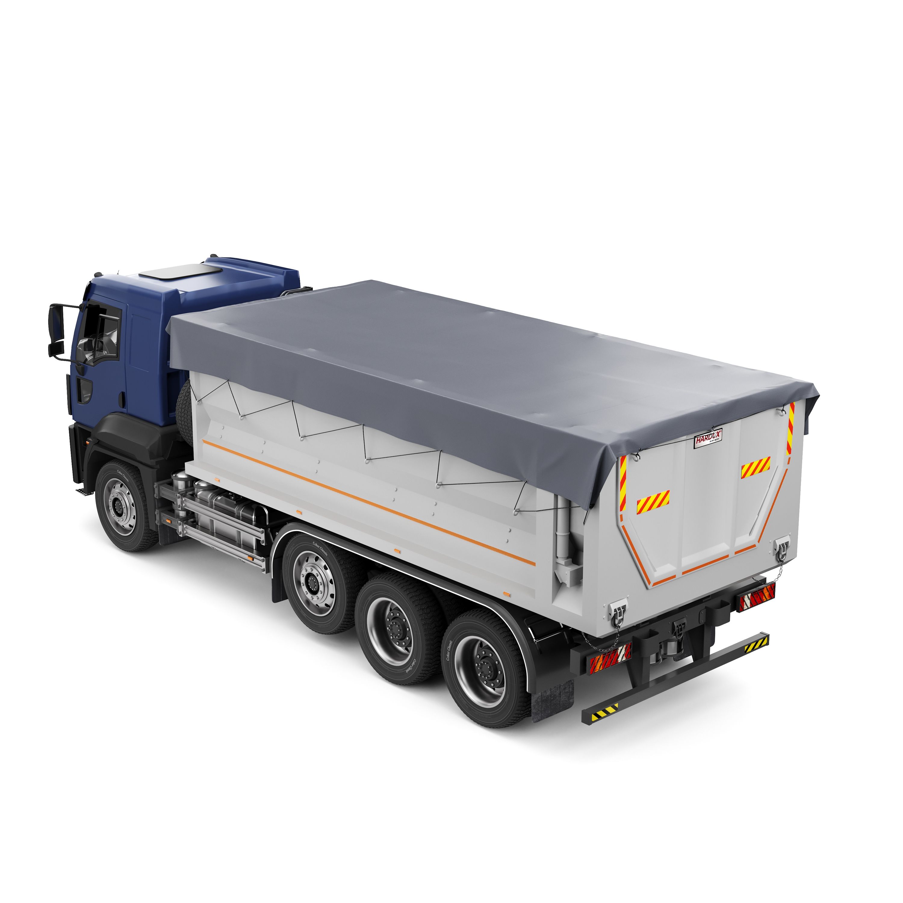 Abdeckplane PVC 450g/m2 grau 6 x 8 m