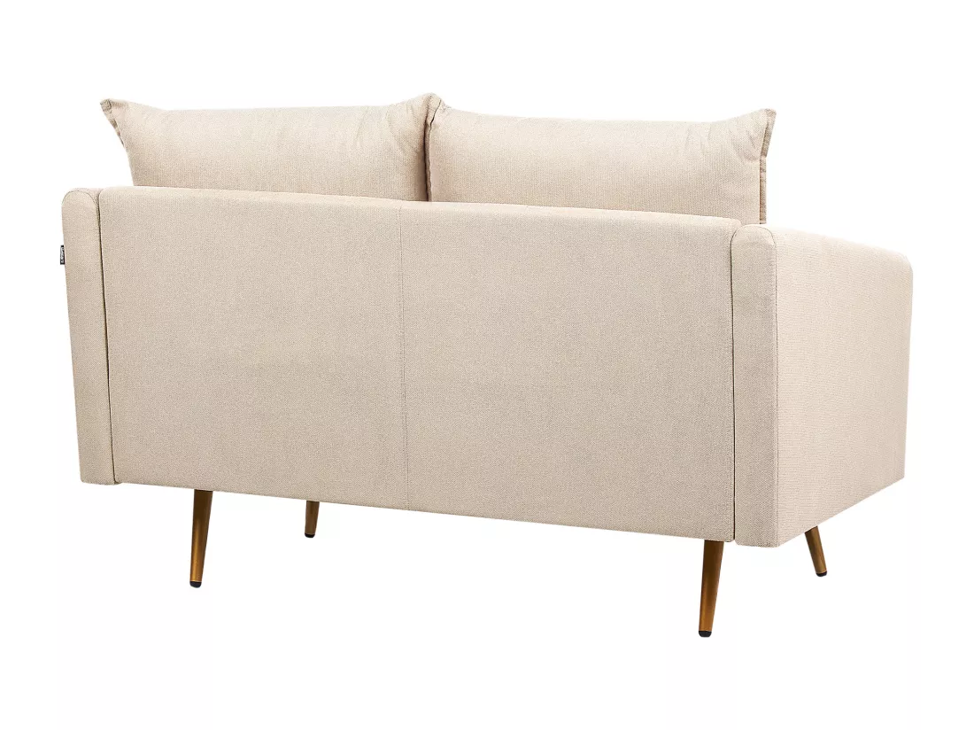 Canapé 2 places en velours beige MAURA