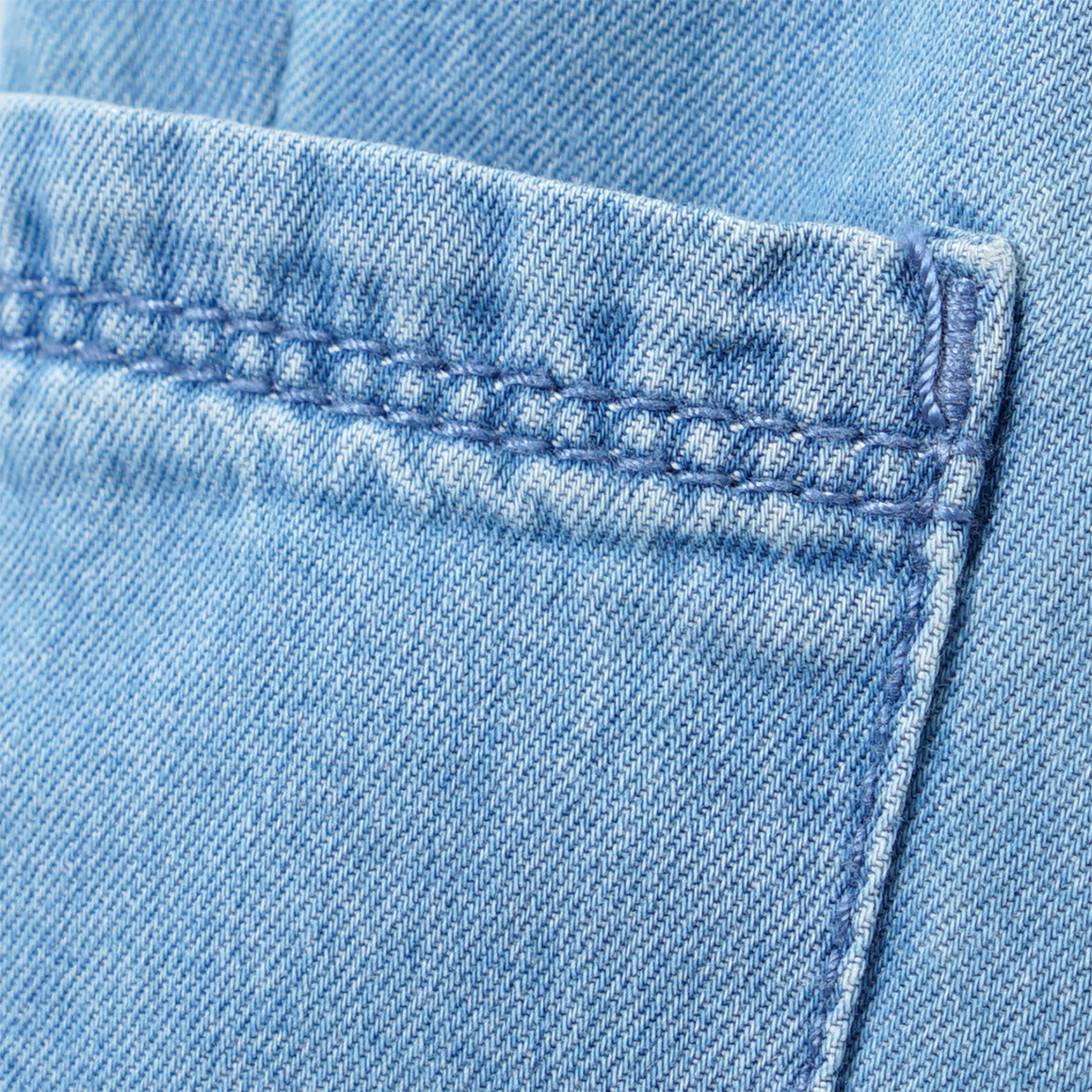 Topomini Baby Hose in Denim-Optik hellblau