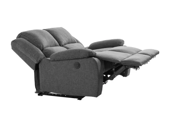 Canapé de Relaxation électrique 2 places en Tissu Léo - L143 x 93 x 96cm - Loungitude