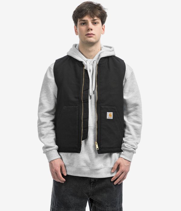 Carhartt WIP Classic Organic Dearborn Weste (black rinsed)