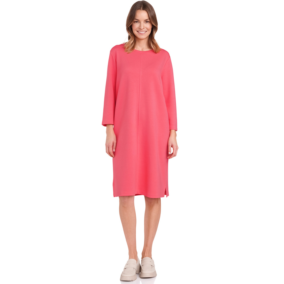 Gina Benotti Damen Sweatkleid mit 3/4-Arm pink