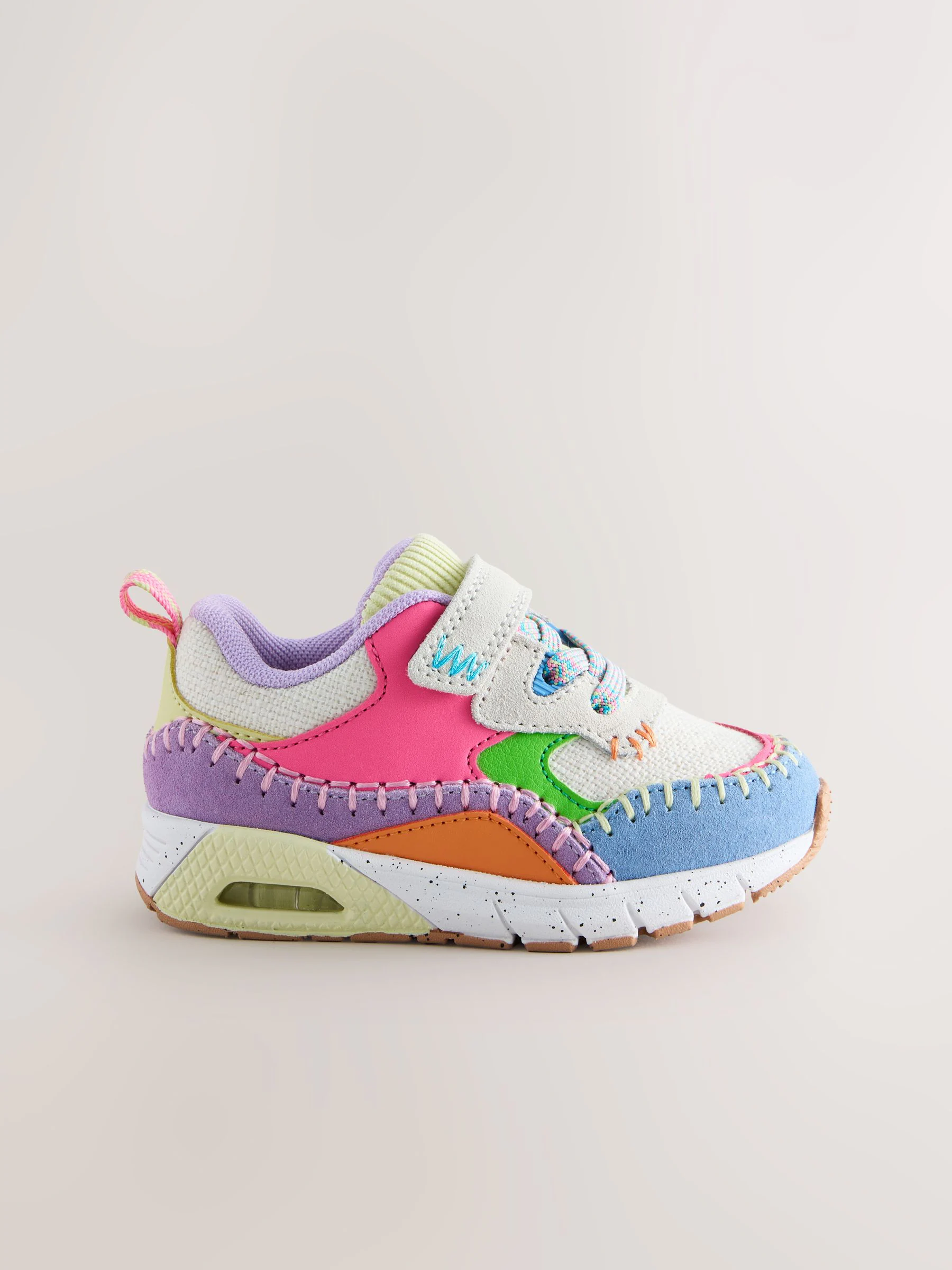 Meerkleurig - Sneakers met dikke zool en elastische veters
