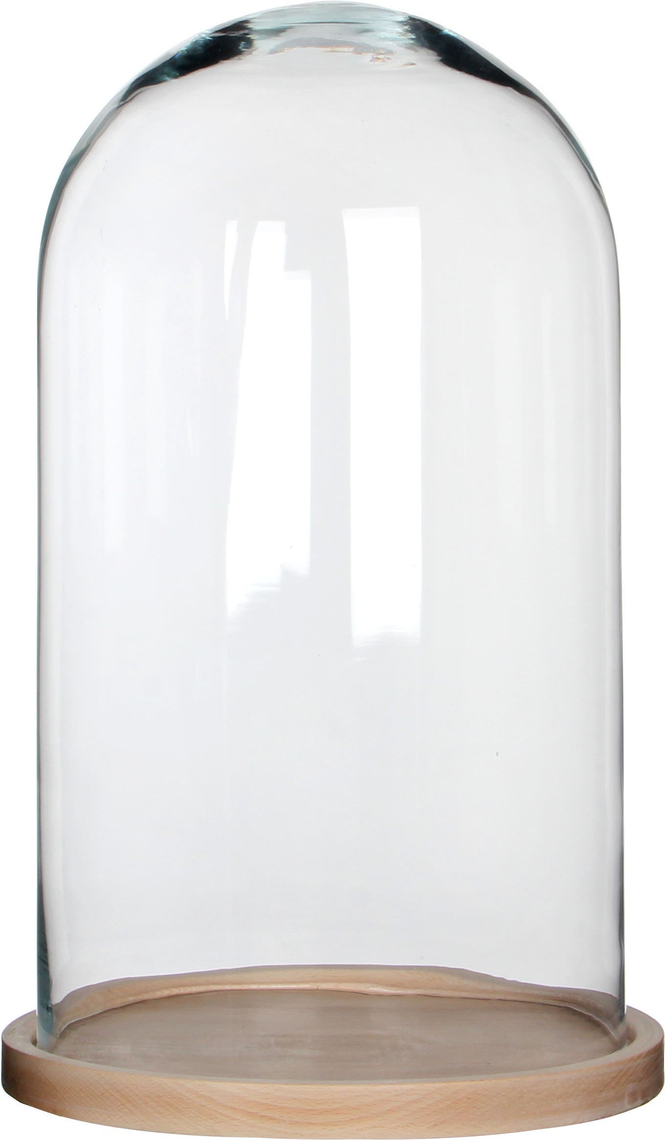 Mica Decorations stolp met schotel Hella bruin/transparant D 23 H 38 cm