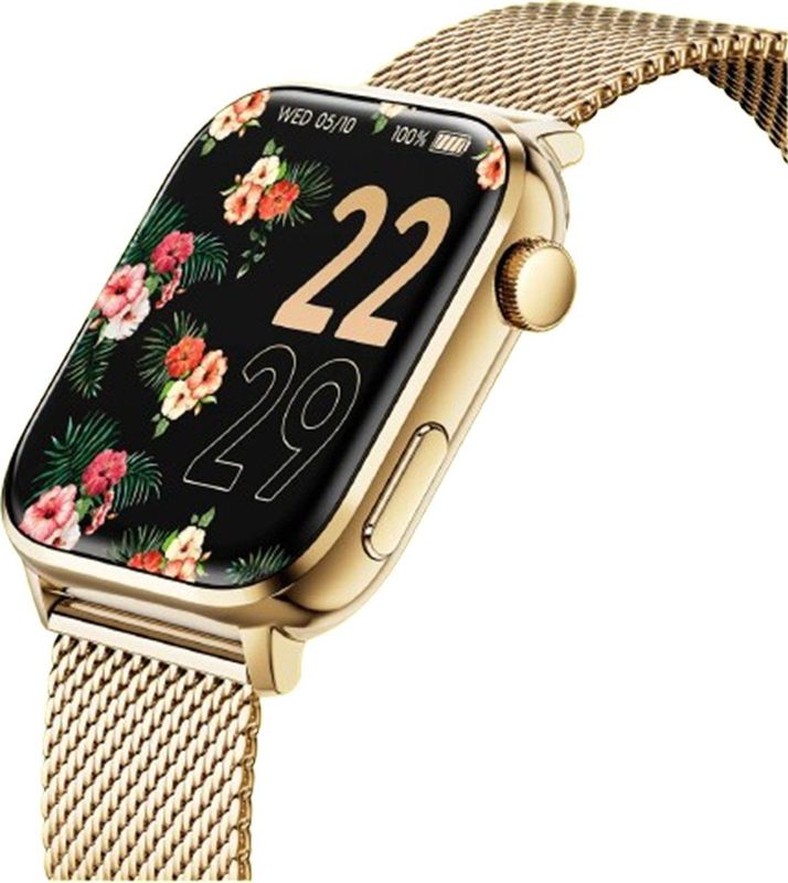 Ice-watch - 2.0 Milanese Band - Smartwatch - Goud - 1.96 inch Amoled