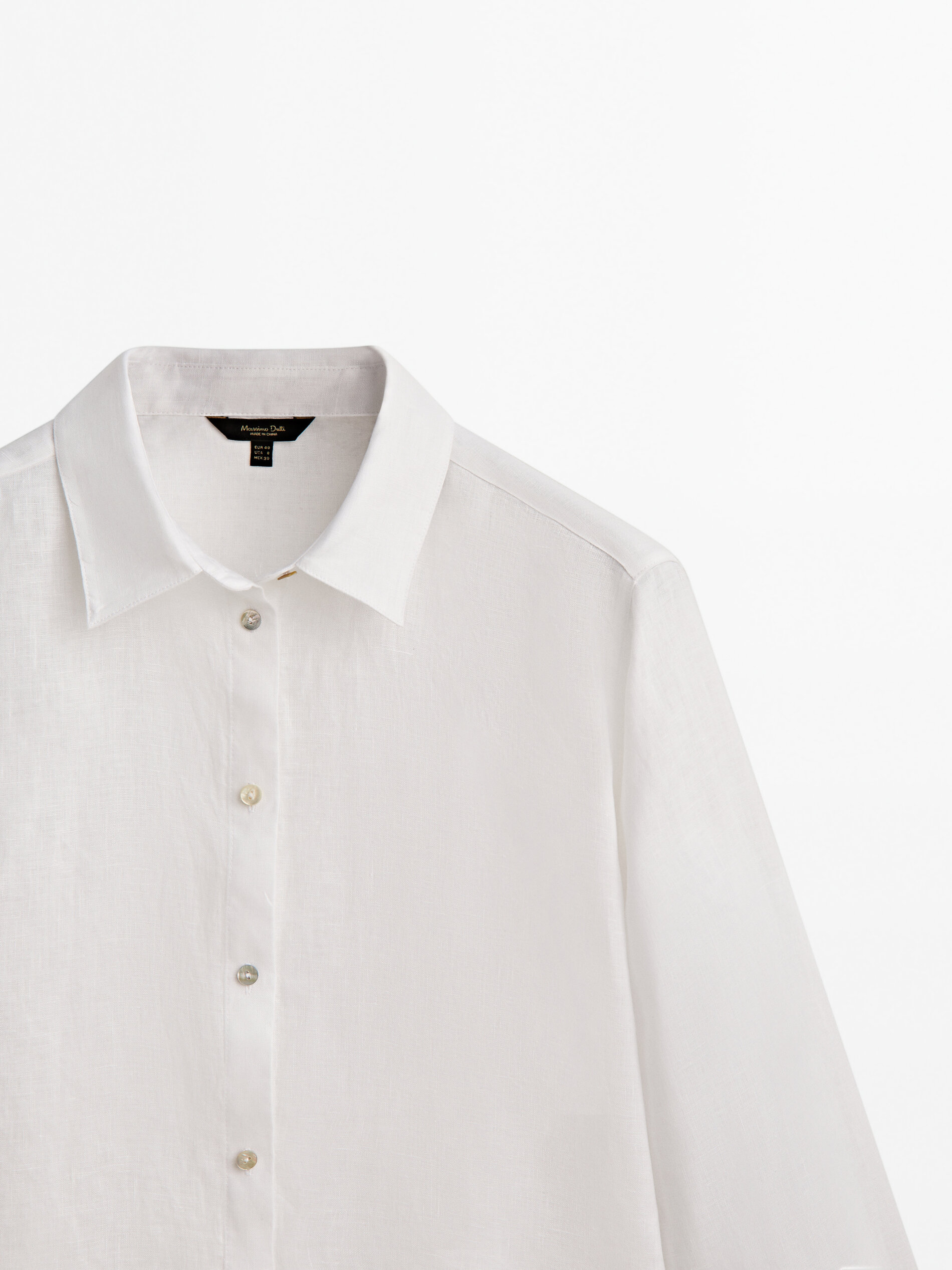 Camisa 100% linho - BRANCA