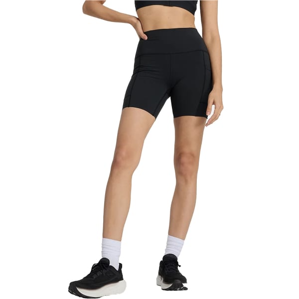 Short trail NEW BALANCE NB SLEEK POCKET HIGH RISE SHORT 6 IN W BLACK