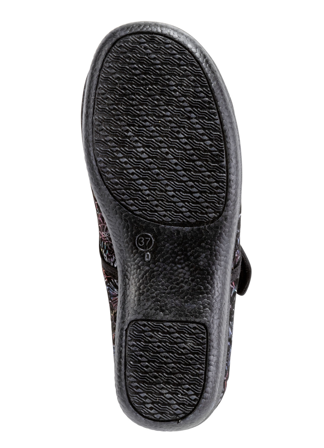 Spangenschuh mit floralem Muster