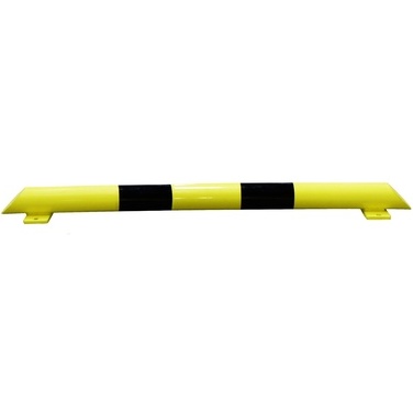 Lisse de protection tubulaire pour entrepôt - Acier 3mm - Jaune/Noir
