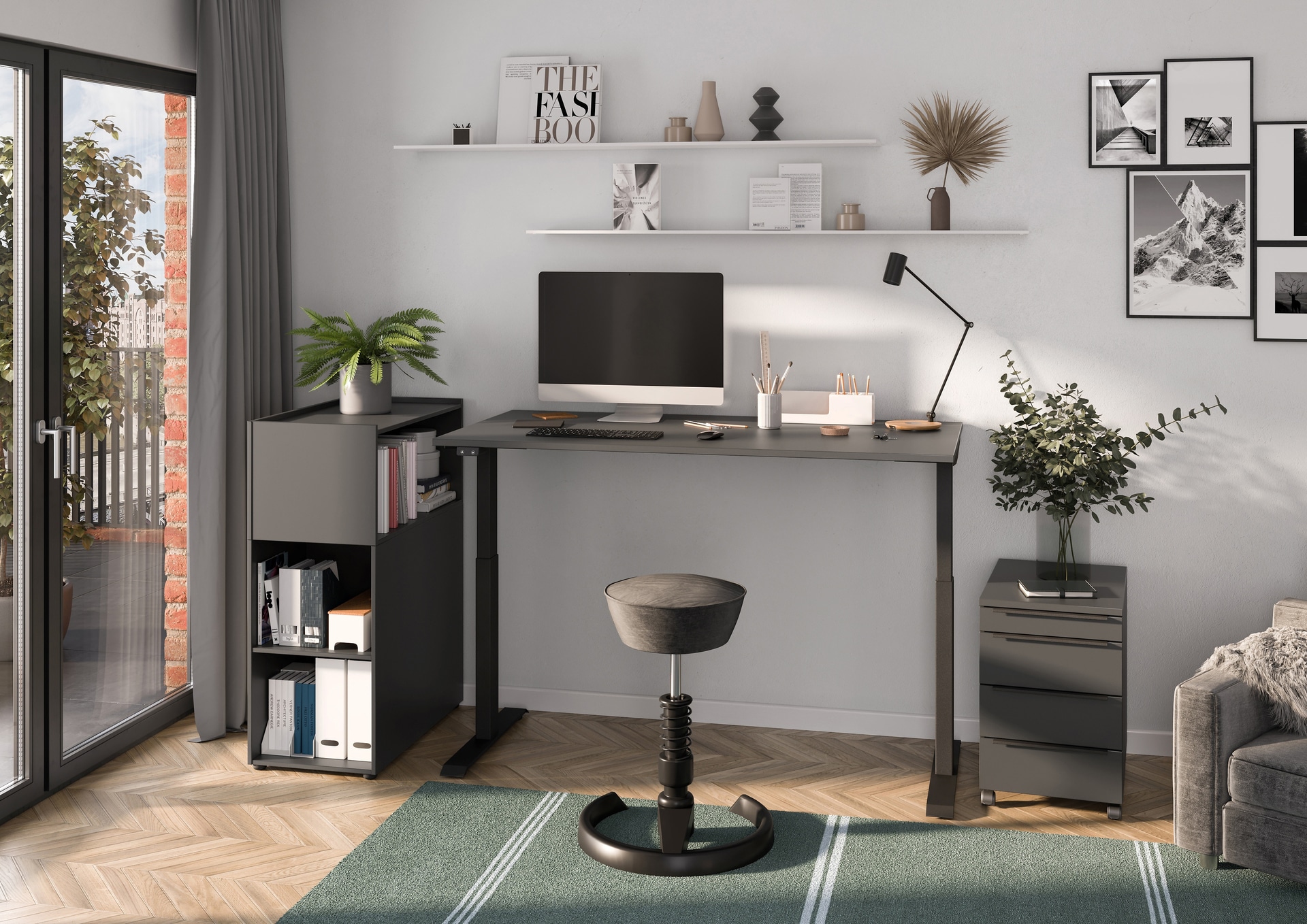 Raumteiler LORENZ 80x120x46 cm graphit