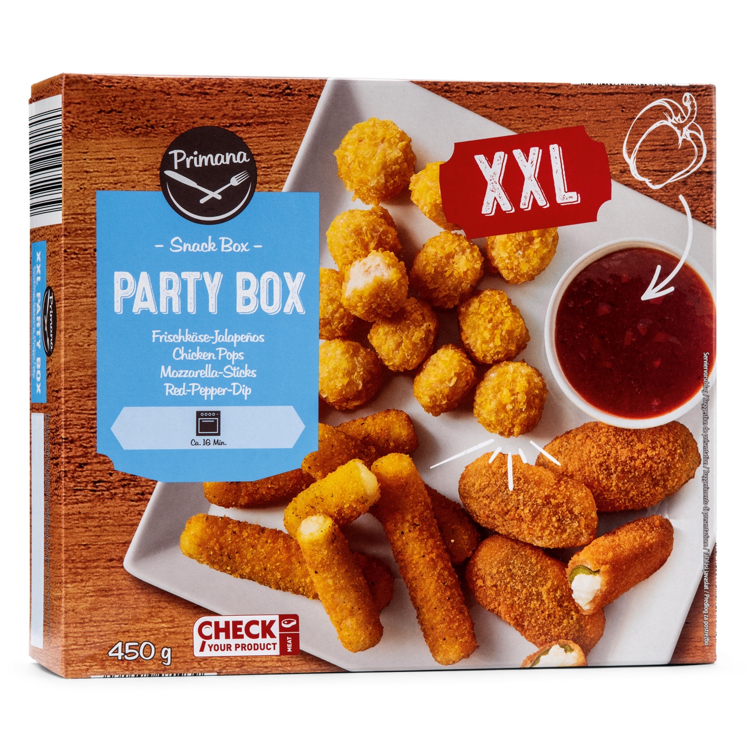 PRIMANA Party Snackbox XXL, Box 4 450 g