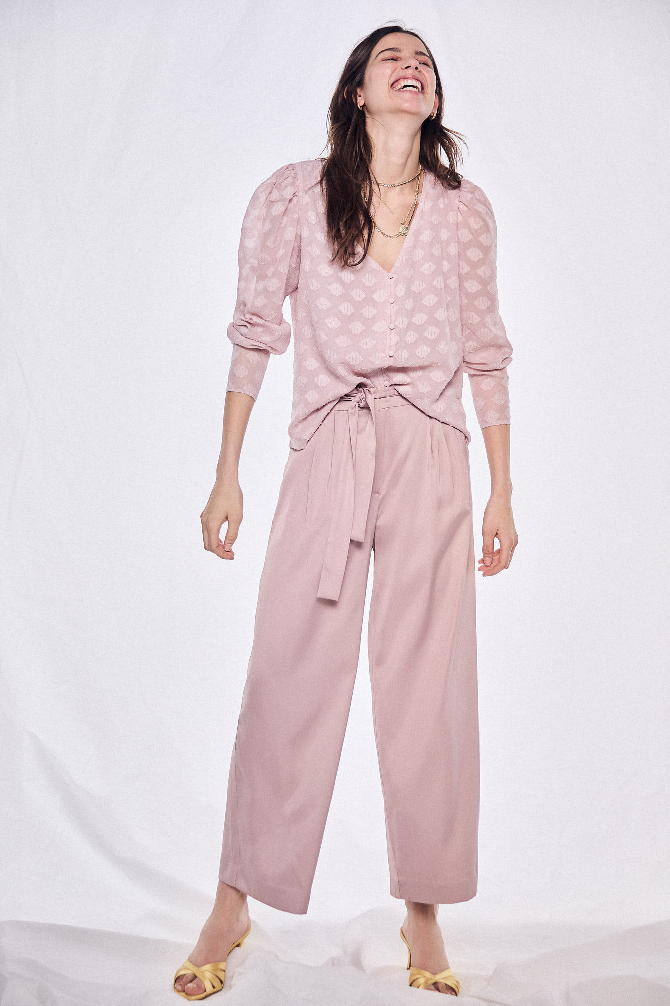 Blusa Letia com detalhe brilhante - Rosa
