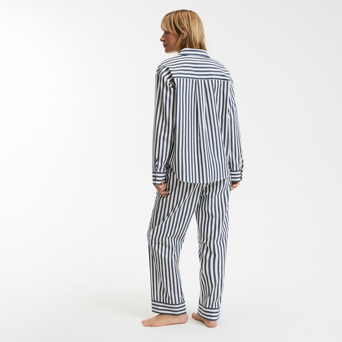 COLEÇÕES LA REDOUTE<br>Pijama Gestreepte em popeline, Signature Carlita