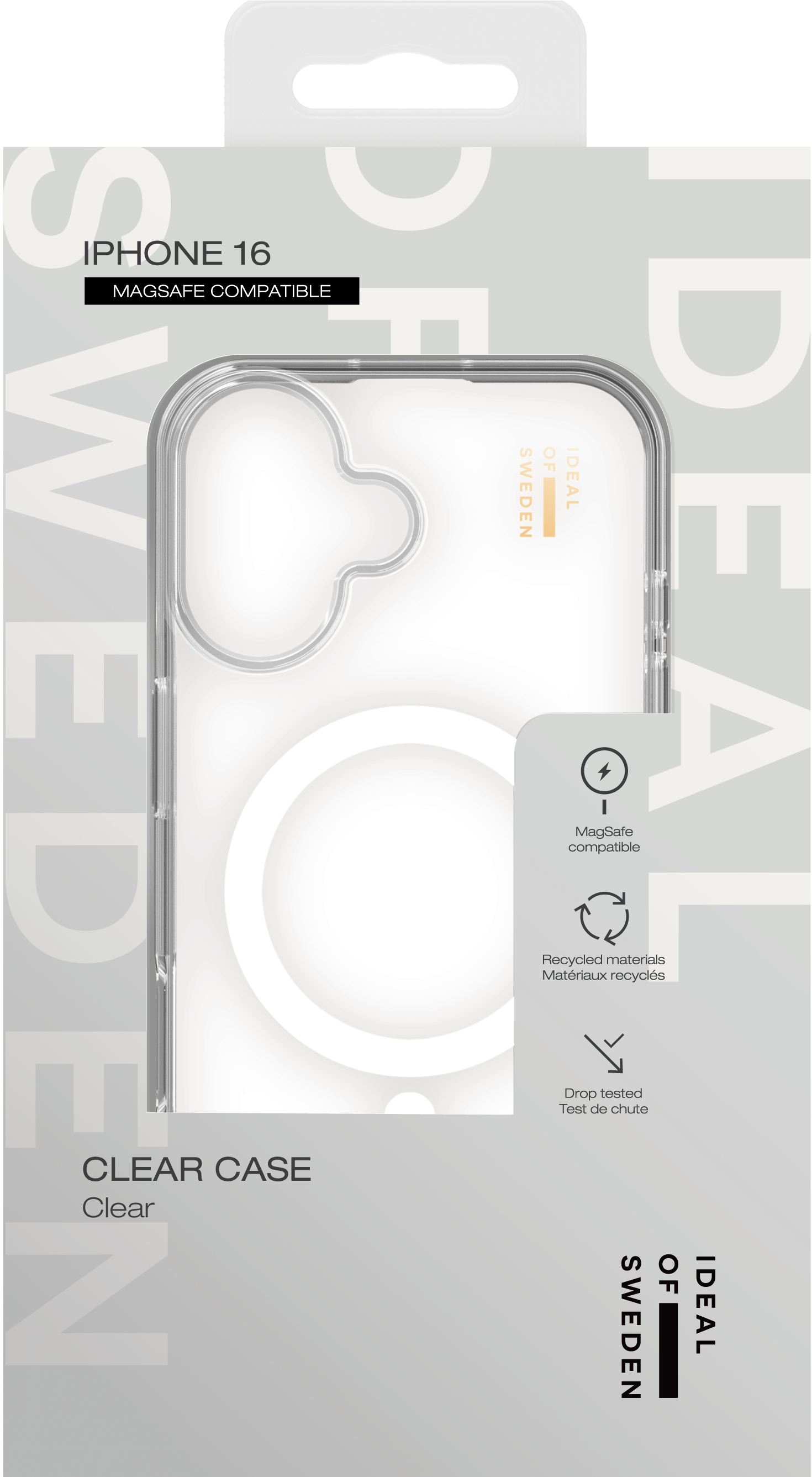 iPhone 16 MagSafe Hardcase Hülle Clear Case Recycled (IDCLCMS-I2461-471) - Transparent