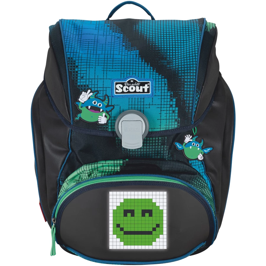 Scout Alpha Exklusiv Movie Star - Schulranzen Set 5tlg. Blue Pixel