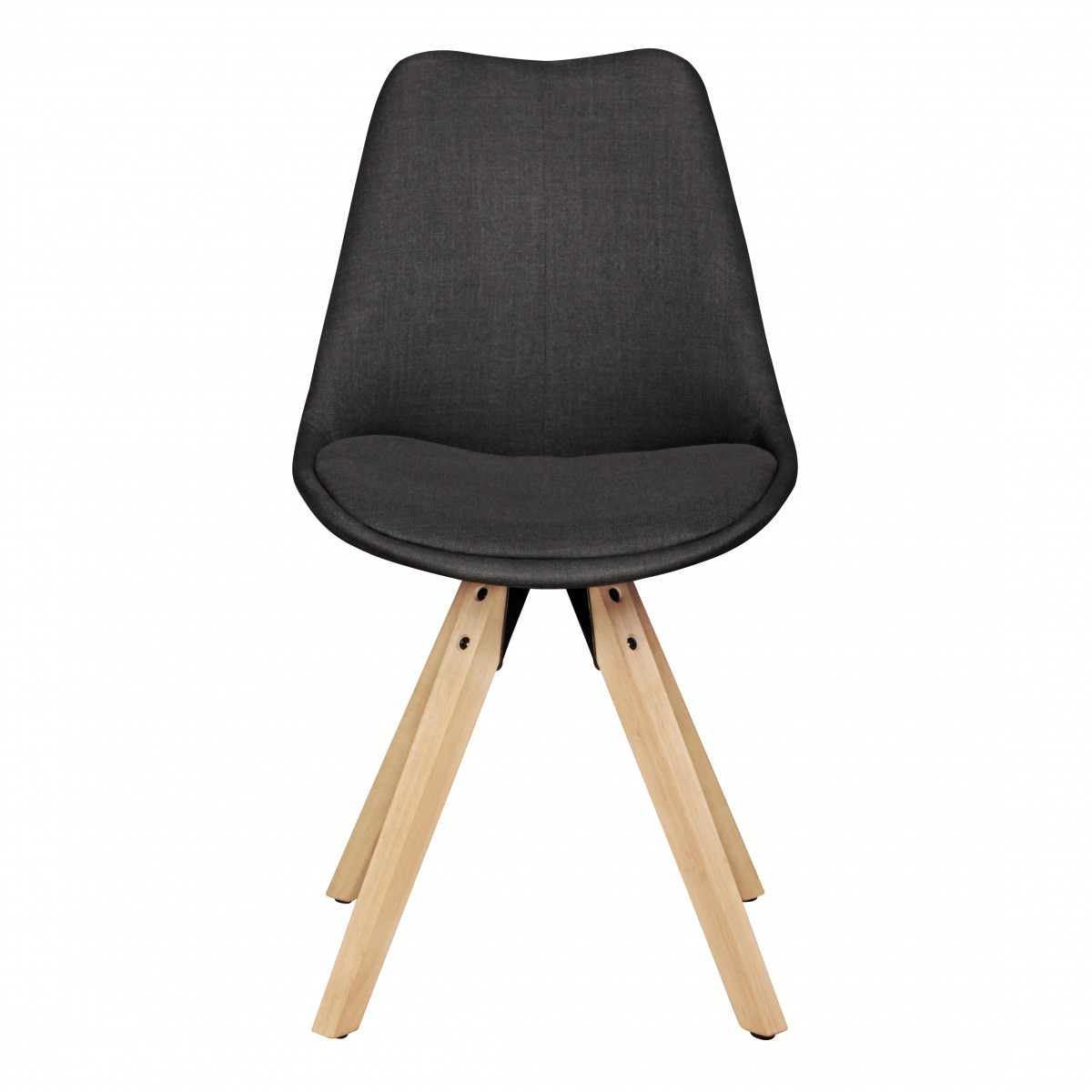 2er Stuhl-Set - anthrazit - Webstoff - Skandi