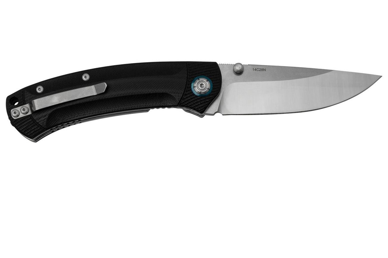 QSP Knife Copperhead QS109-A1, Stonewashed Satin, Black G-10, zakmes
