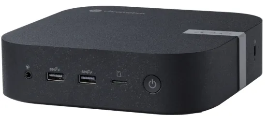 ASUS Chromebox 5 S3006UN - Mini PC 1 x Core i3 1220P / op til 4.4 GHz - RAM 8 GB - SSD 128 GB - NVMe - UHD Graphics - Gigabit Ethernet, 2.5 Gigabit Ethernet, Bluetooth 5.2, IEEE 802.11ax (Wi-Fi 6E) - Chrome OS - skærm: ingen - økosort