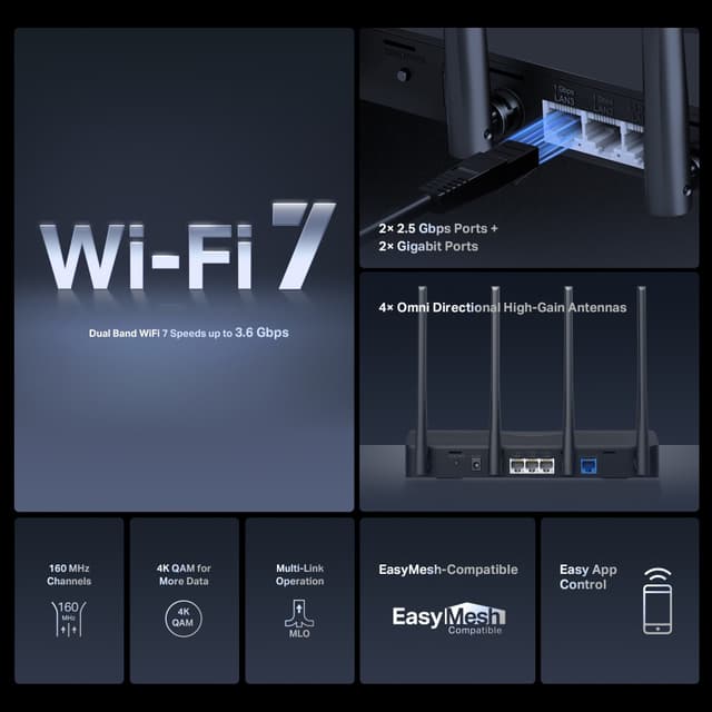 Mercusys MR27BE WiFi 7 router