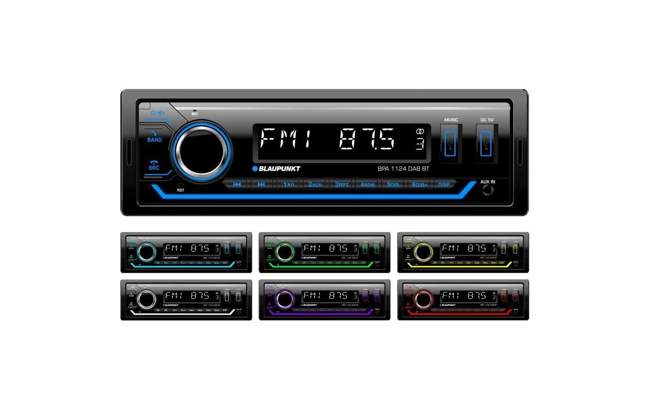 Autoradio 4 x 50W FM, DAB+, Bluetooth, USB 1 DINAutoradio mit Digitalradio DAB+