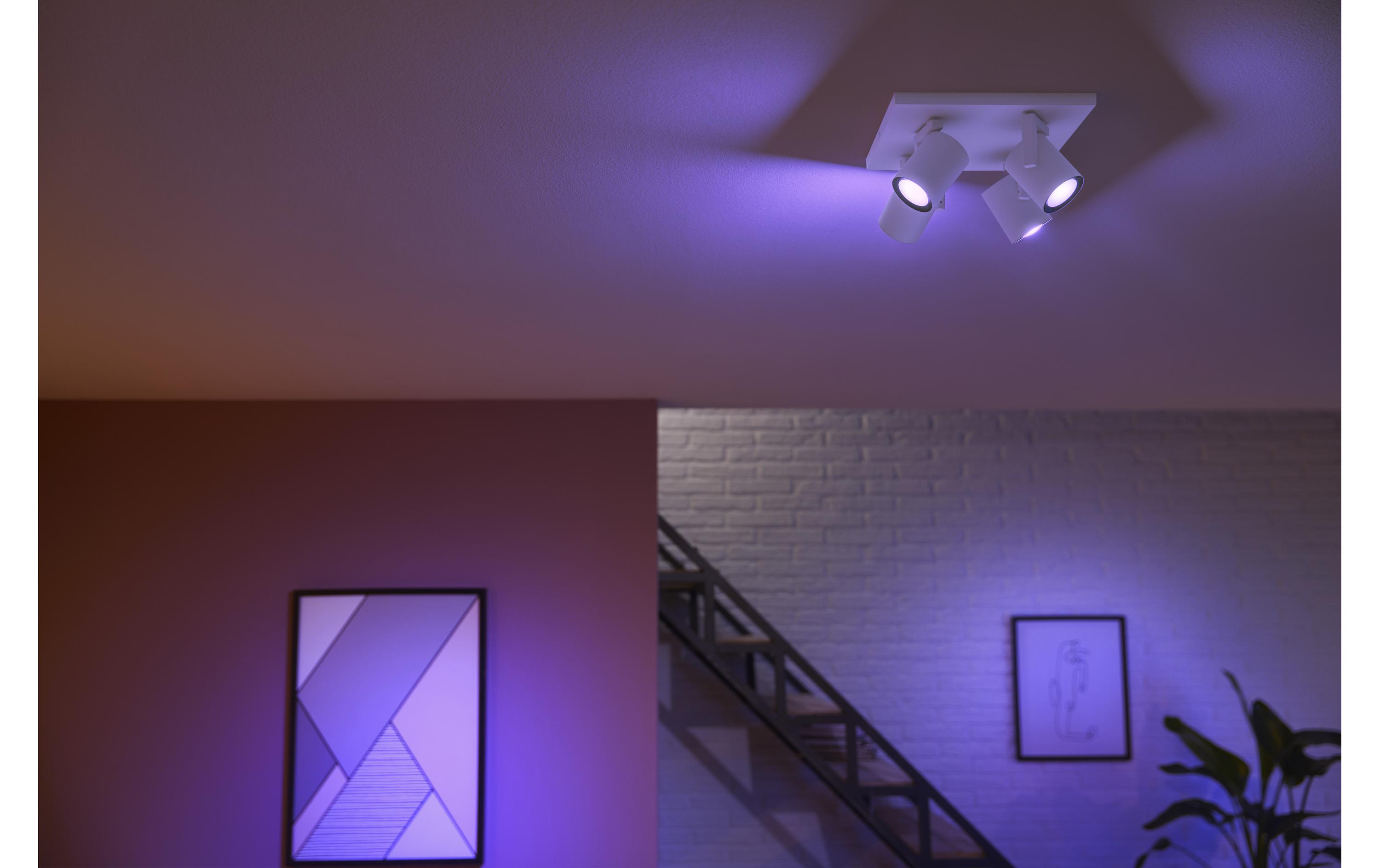 White & Color Ambiance Argenta 4er-Spot Weiss<br>Licht in allen Farben