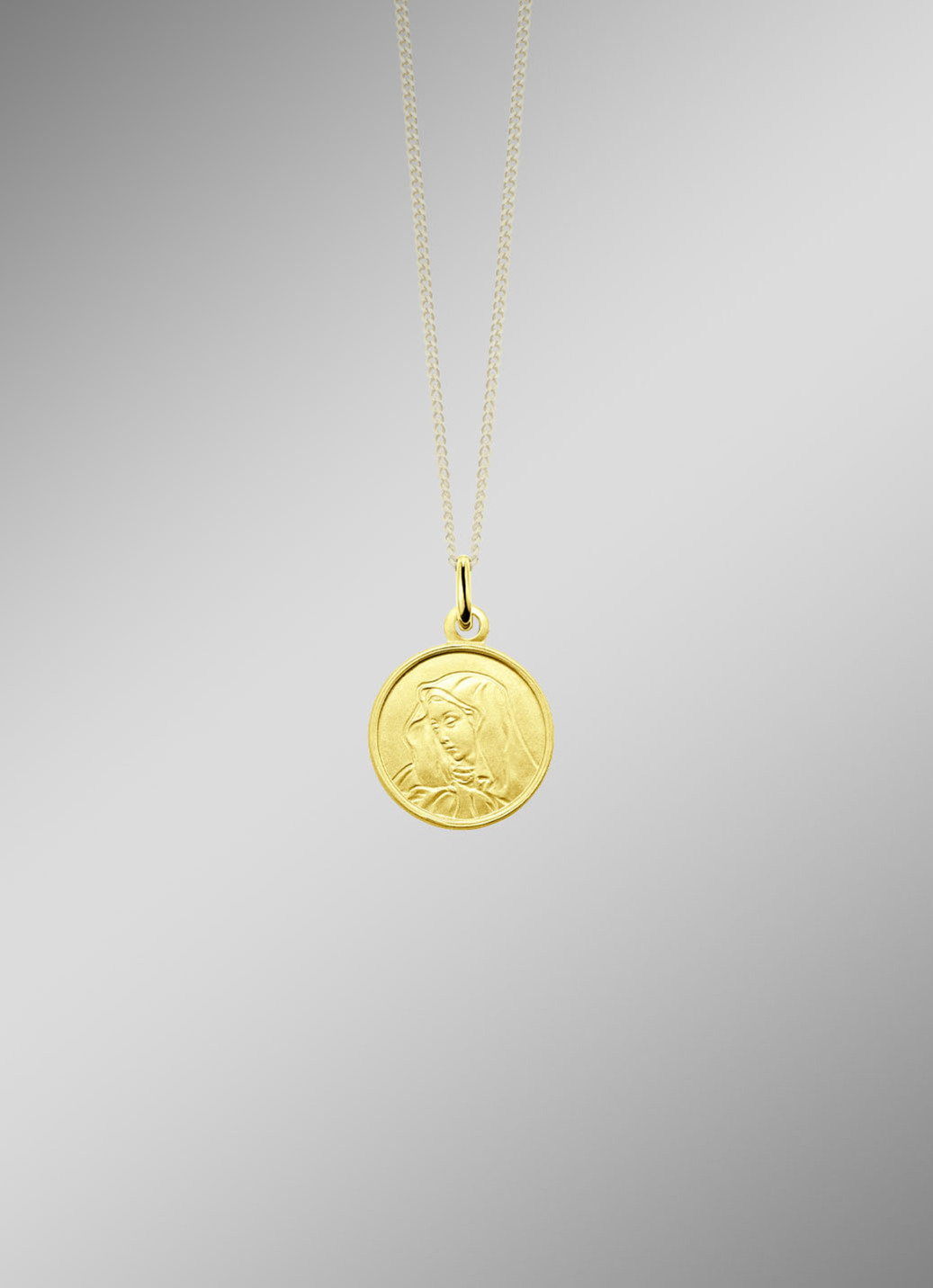 Eleganter Madonna-Anhänger aus Gold 585/- fein