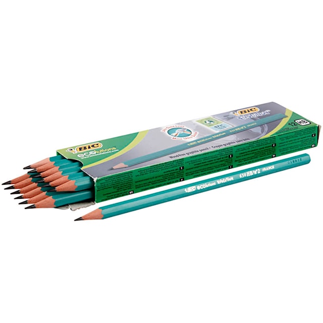 BIC Evolution Blyant, L: 17,5 cm, HB, tykkelse 7 mm, mine 2 mm, 12 stk./ 1 pk.