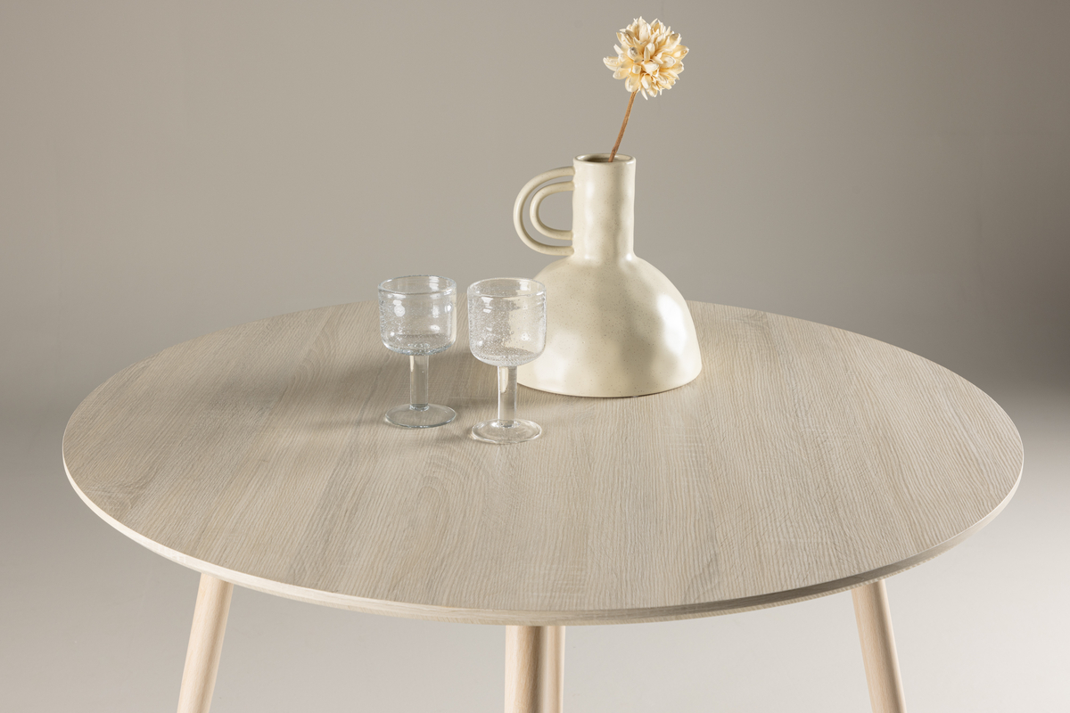 Eettafel Vemb Ø100 cm whitewash