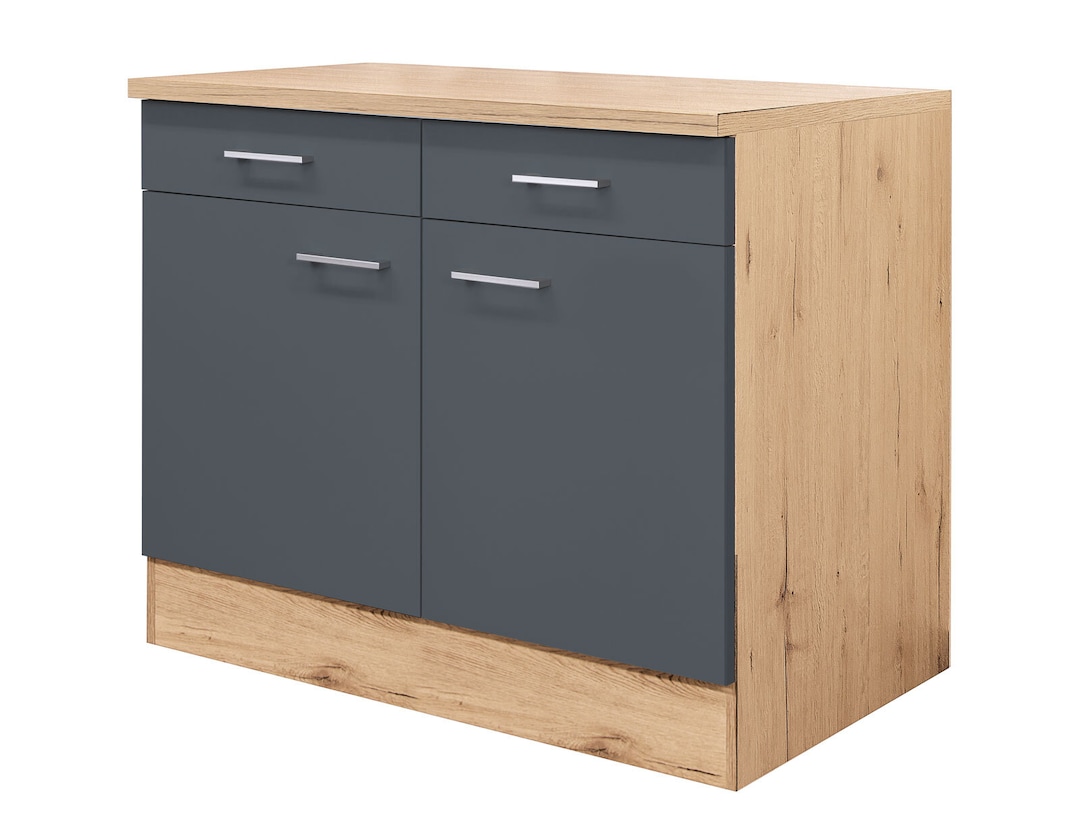 Unterschrank RALPH San Remo Eiche /grau 100 cm