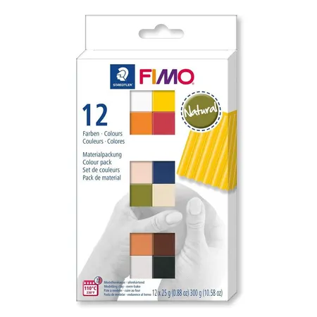 STAEDTLER® FIMO® soft natural Modelliermasse mit 12 sortierten Farben