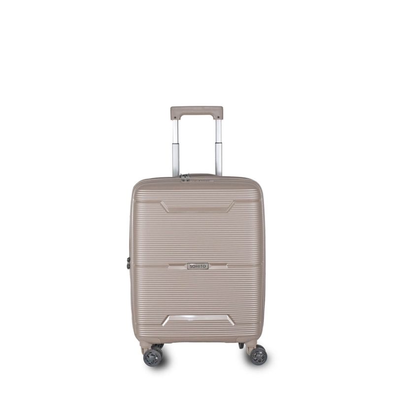 Lot de 3 valises extensibles Haree 55, 67 et 76.5 cm Champagne