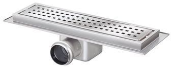 van den Berg RVS standaard douchegoot m. zijuitloop 700x100mm inbouwdiepte 92mm