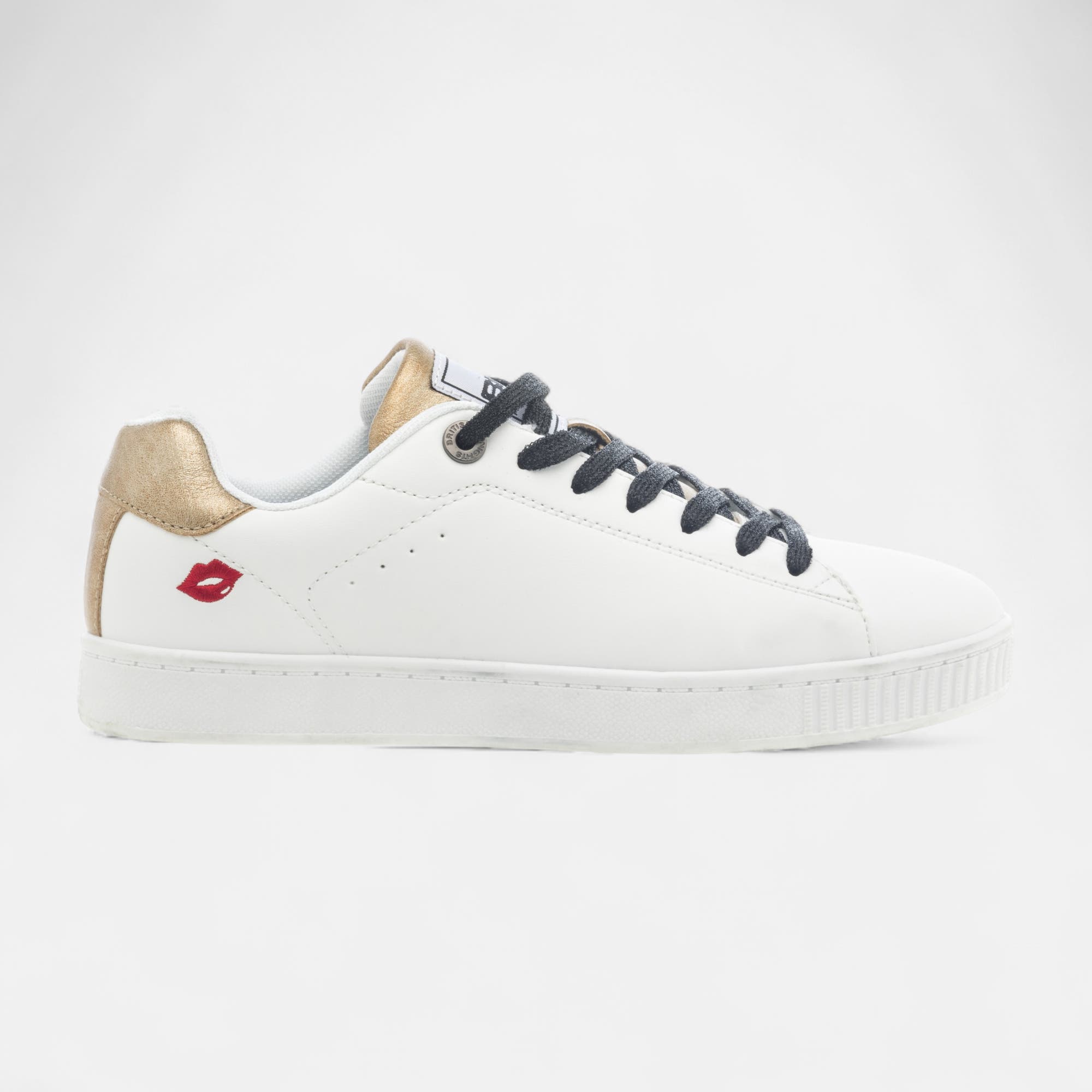Baskets basses Femme blanc/or