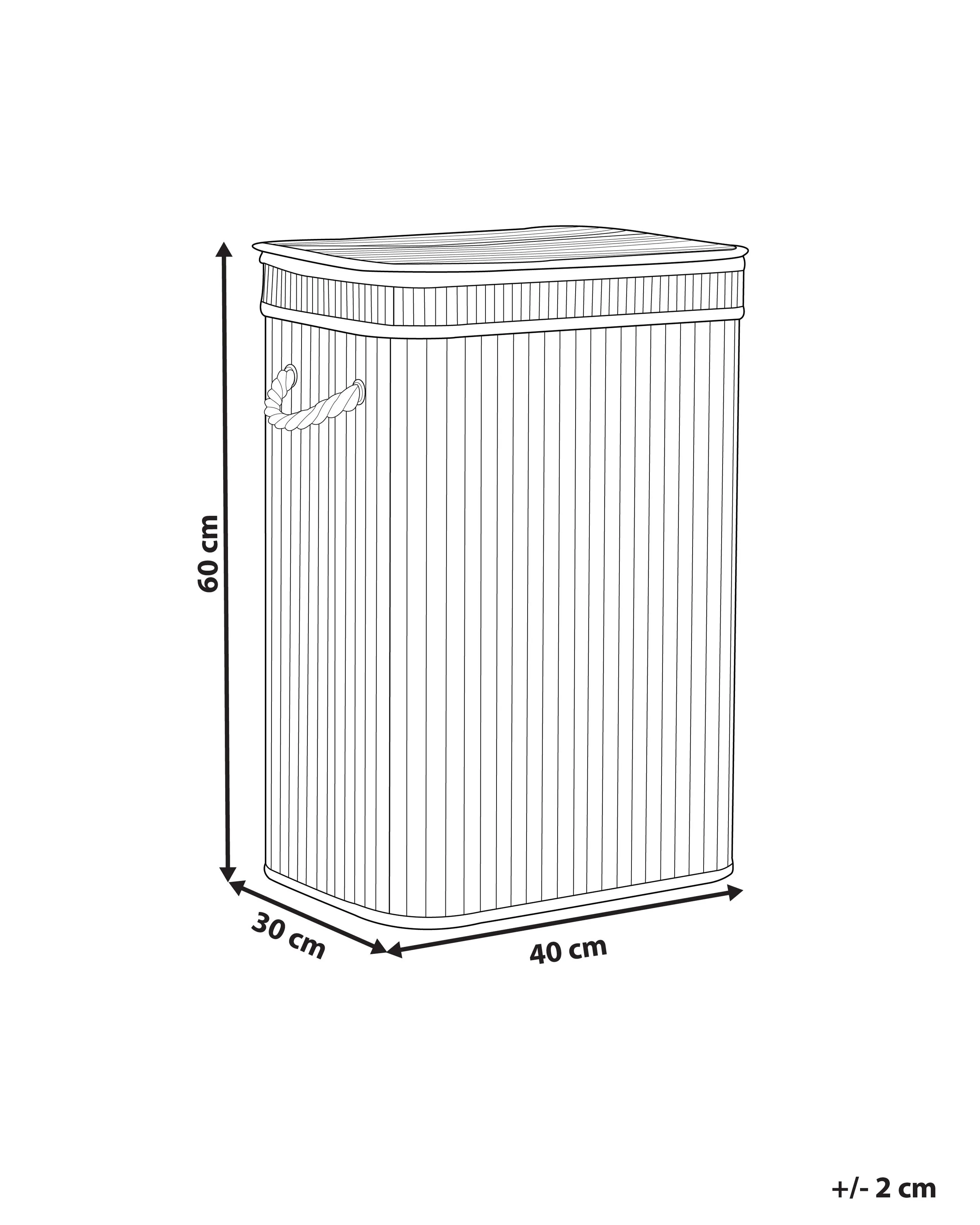 Mand KALUTARA Bamboehout Wit 72 L