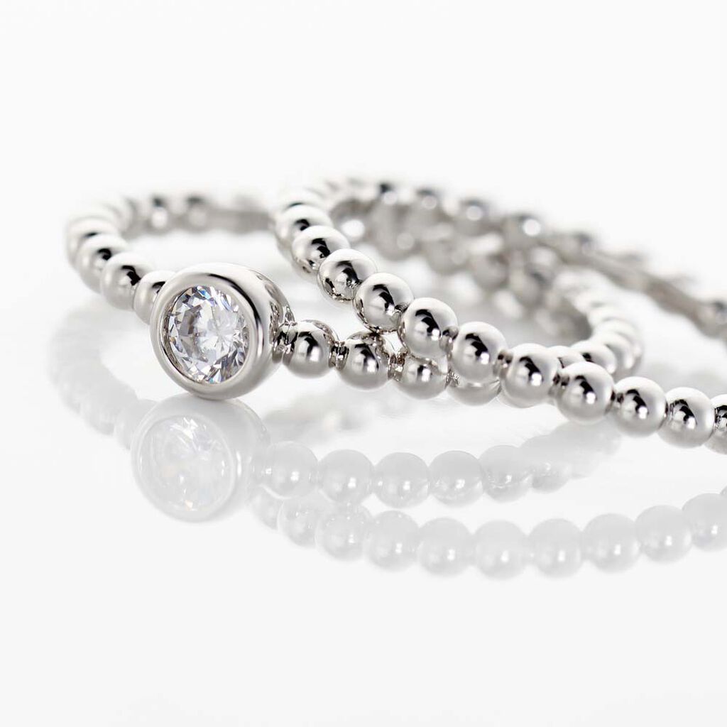 Duo De Bagues Roseli Argent Blanc Oxyde De Zirconium