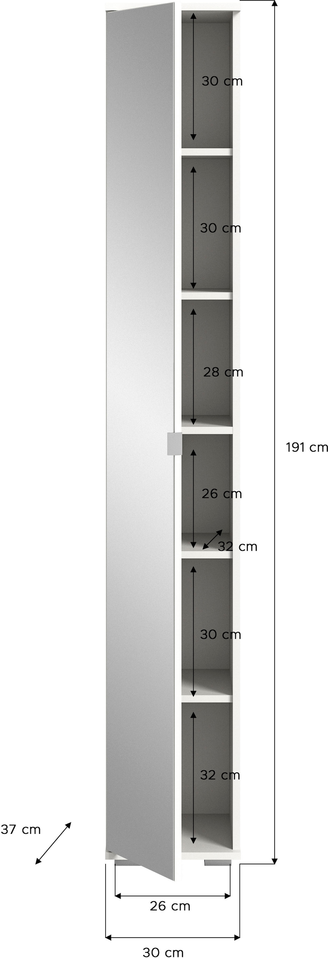 INOSIGN Garderoben-Set »Valge, Breite 140 cm, 4-teiliges Set, bestehend aus:« 4 Stk. tlg.