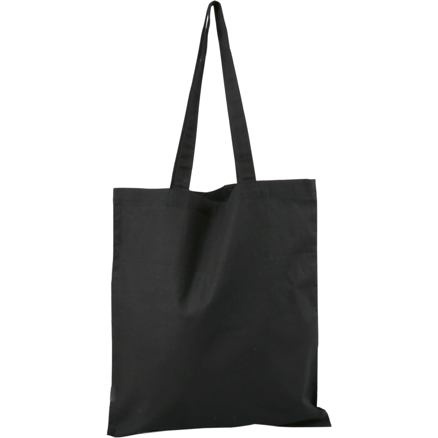 Tas, Katoen, portrait, reusable, 38x42cm, lusdraagtas, zwart