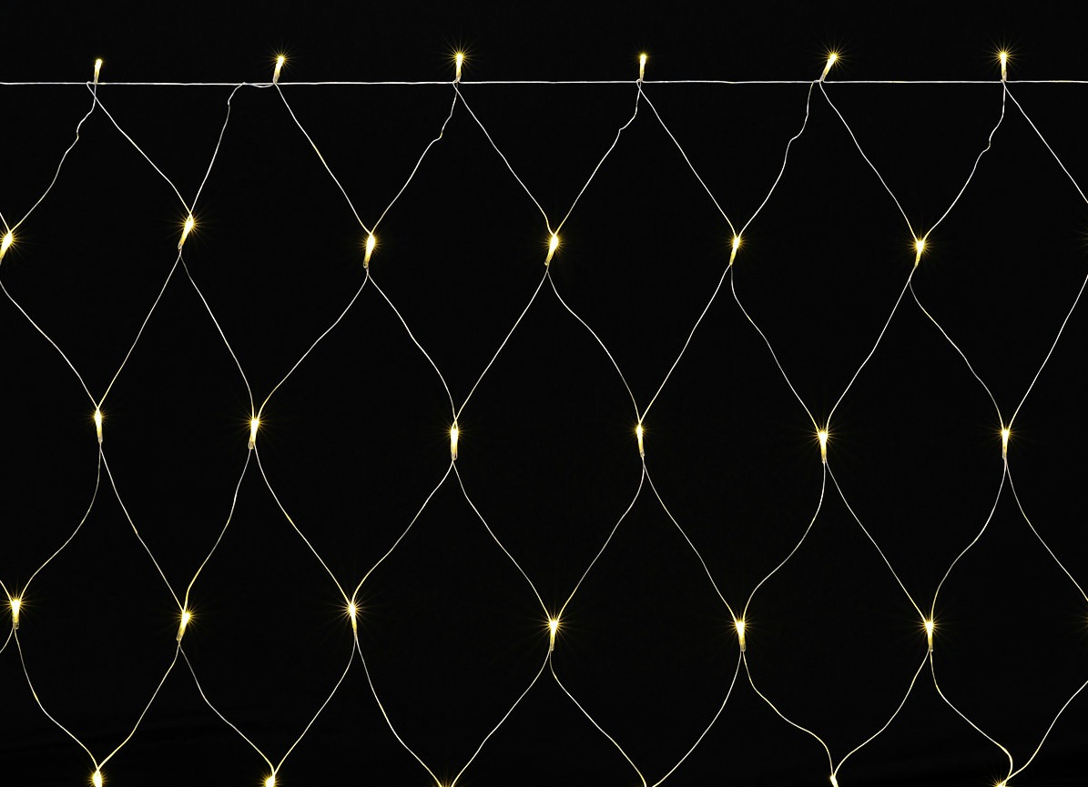 LED-Lichternetz mit warmweißem Licht
