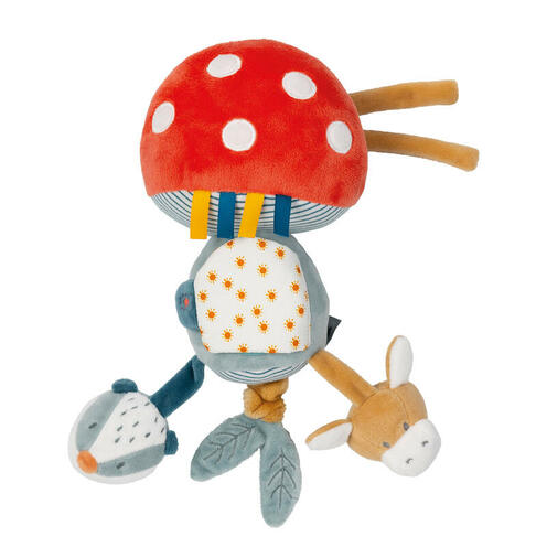 Peluche d'activités Félix&Léo champignon multicolore - NATTOU
