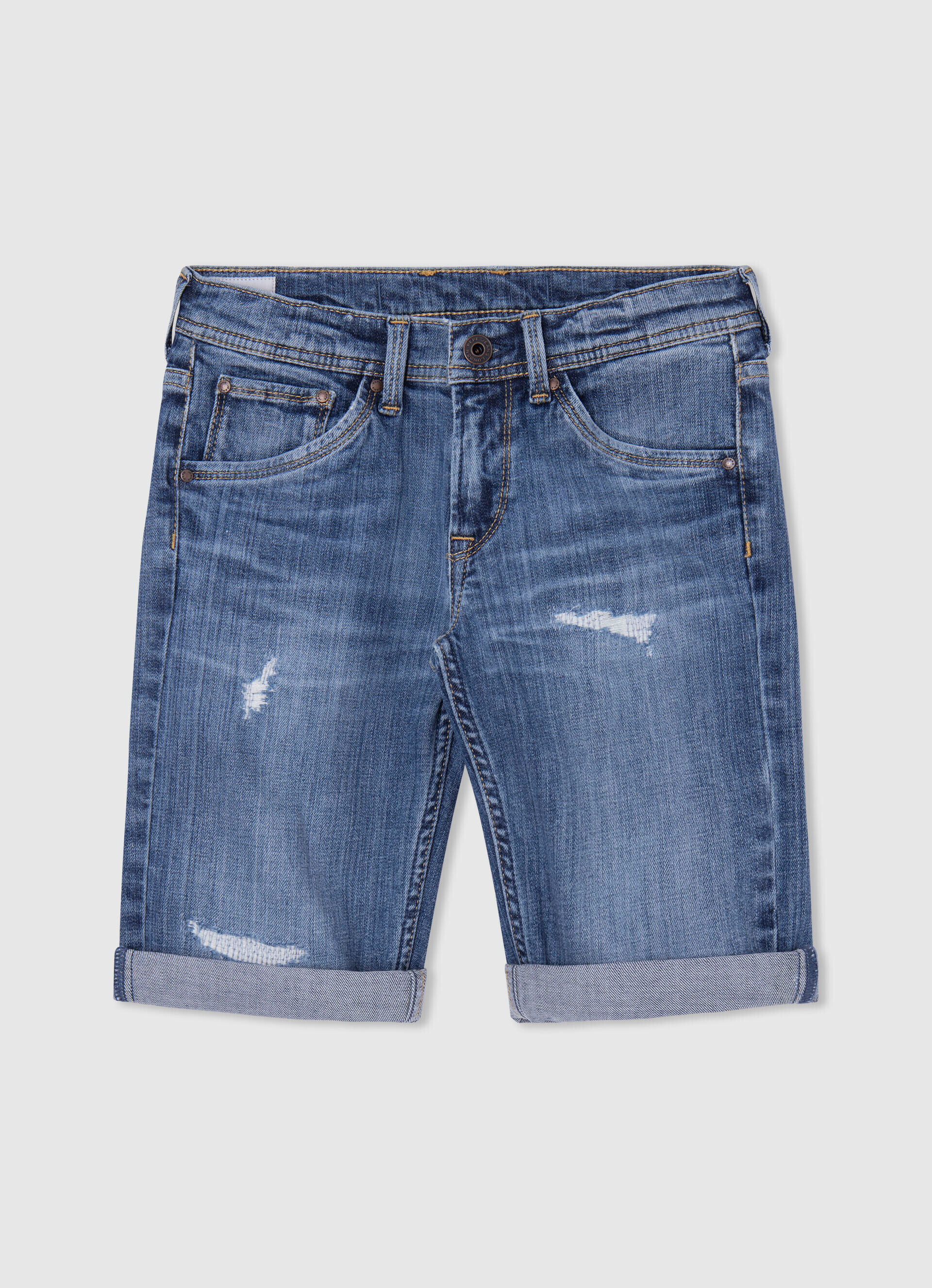 BERMUDA DENIM FIT SLIM - denim