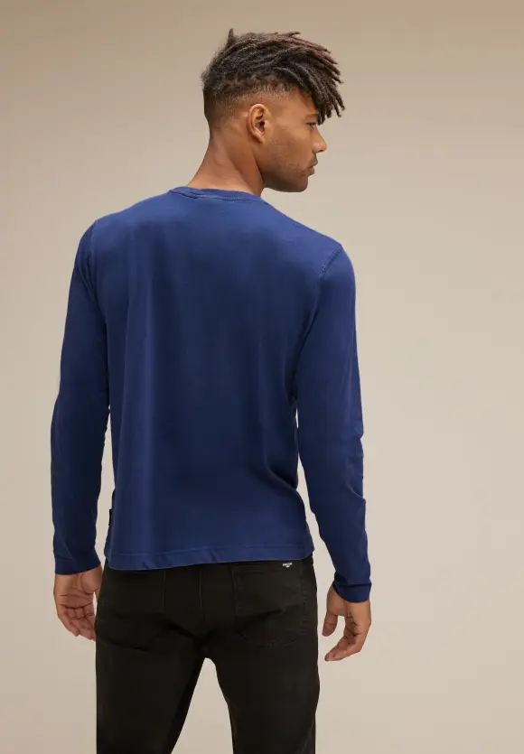 Shirt mit Artwork Print - true blue