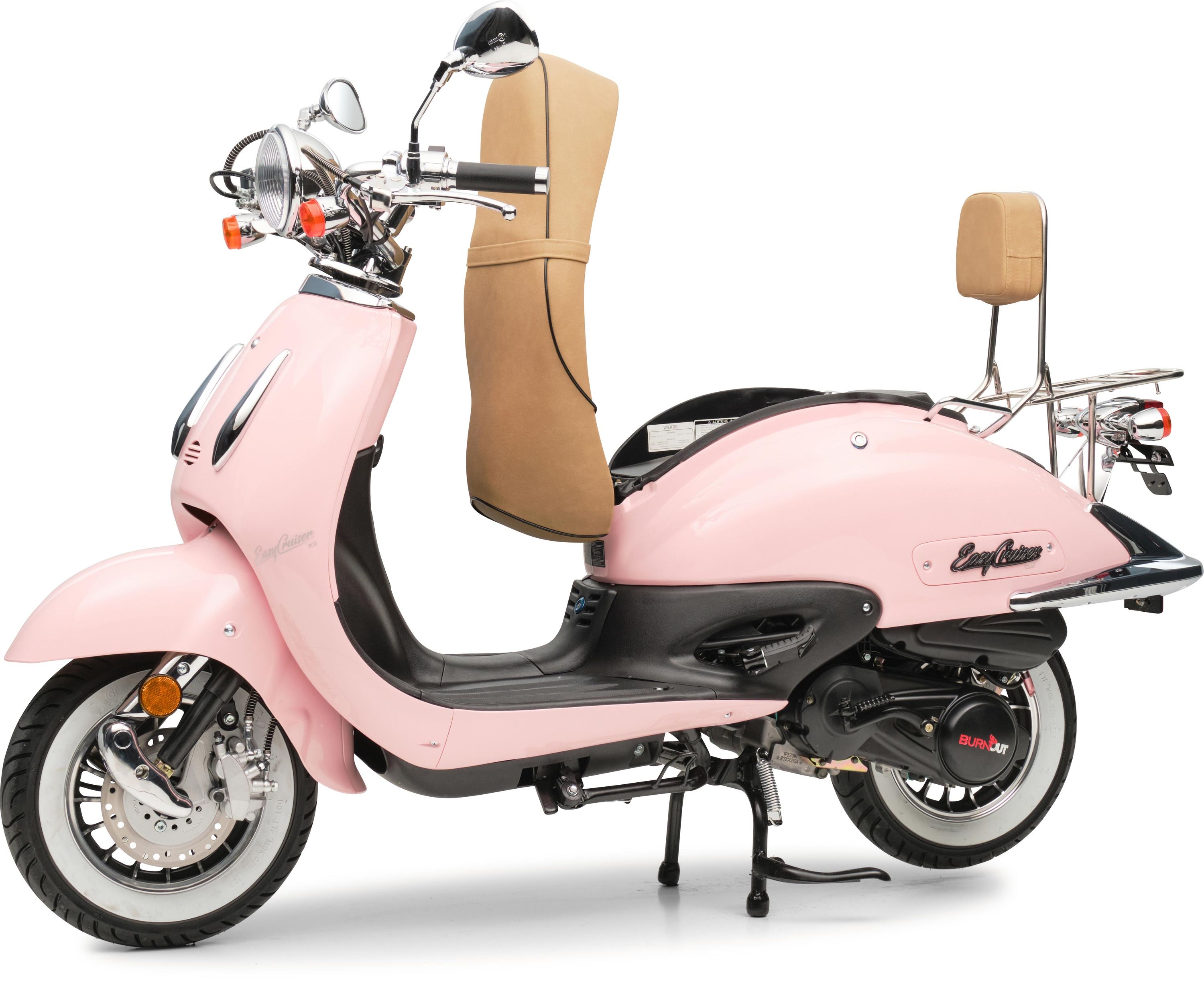 Motorroller Retro EasyCruiser Eco Rosa 50ccm 45 kmh Moped Scooter