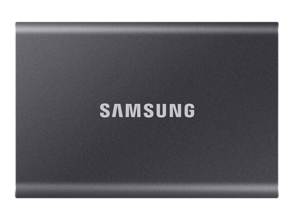 Samsung T7 MU-PC4T0T - SSD - kryptert - 4 TB - ekstern (bærbar) - USB 3.2 Gen 2 (USB-C kontakt) - 256-bit AES - grå