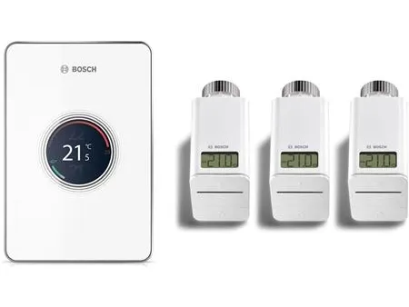 EasyControl CT200 - sæt, hvid. 1 styring og 3 termostater.