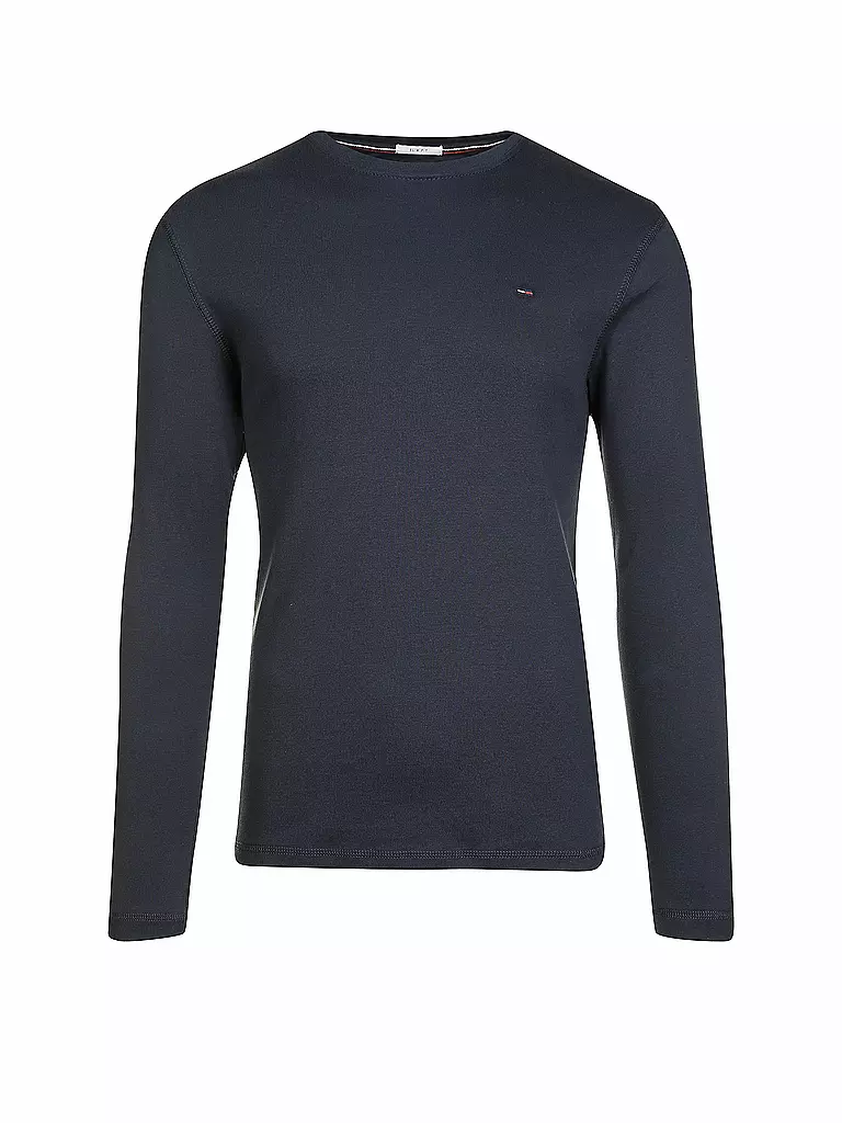 TOMMY JEANS Langarmshirt  Slim Fit dunkelblau