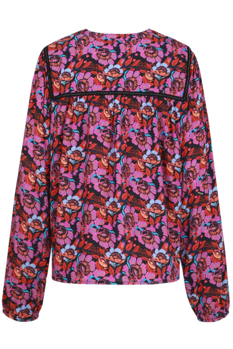 Fluresk paarse dames blouse