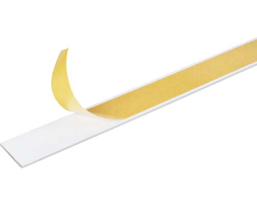 Platte aluminium staaf, wit, zelfklevend, 30x2 mm, 1 m