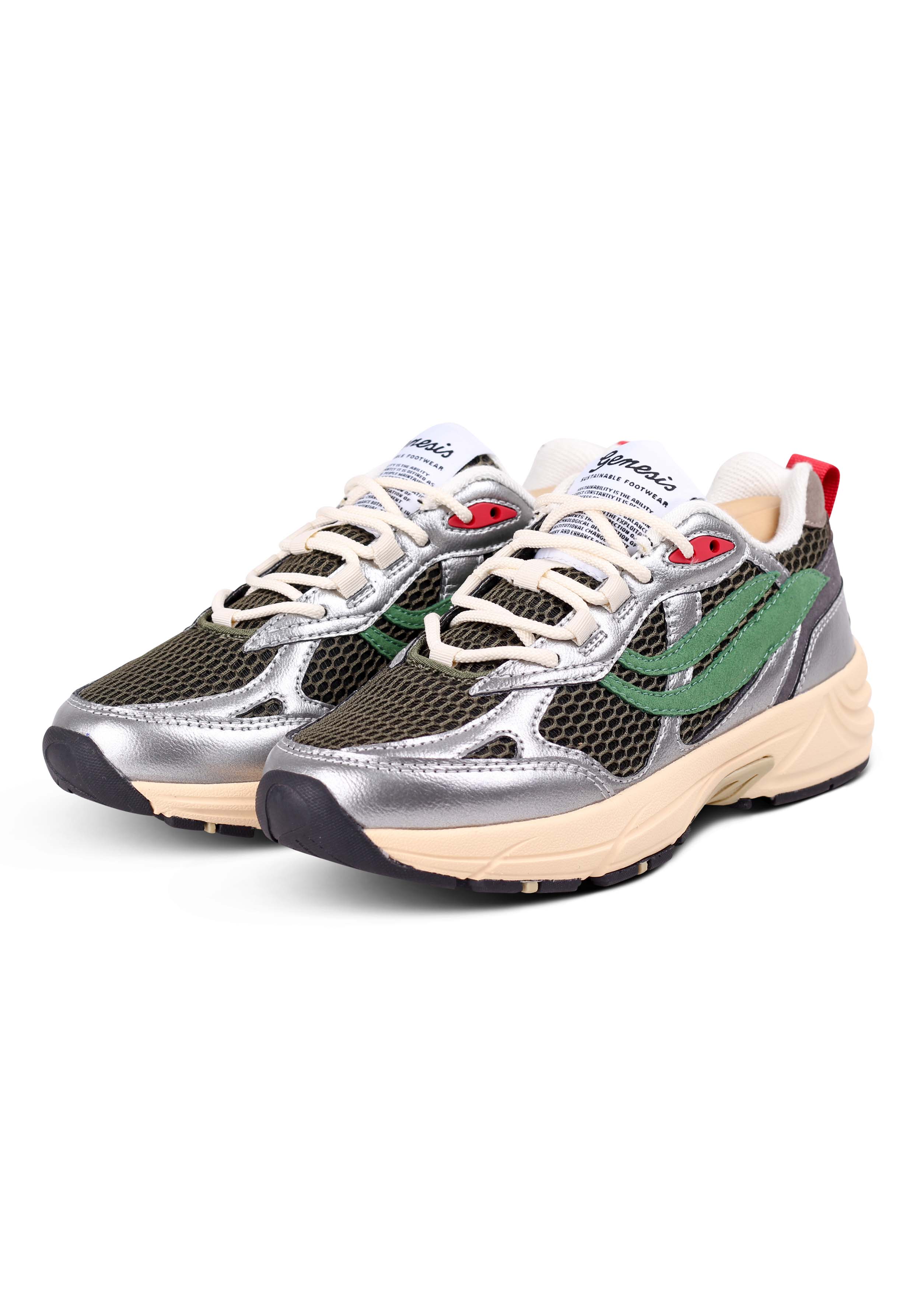 Genesis Sneaker G-Eco '99 Contra Mesh Silver/Olive