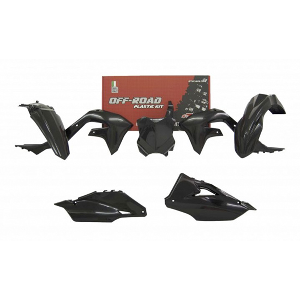 RTECHMX - Kit plastique Kawasaki KXF/KX-XC (2019-2022) - RKITKXFNR0599 Noir