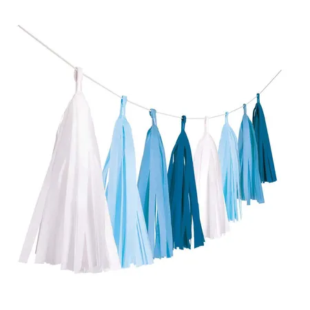 amscan Fransengirlande Sky Blue 304 cm